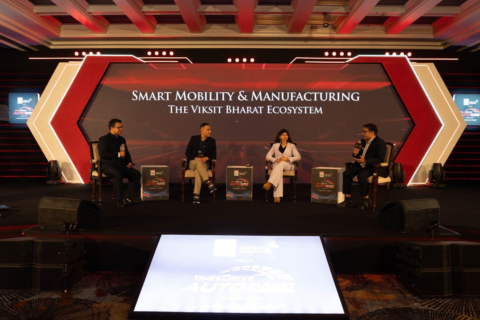Smart Mobility and Manufacturing panel on stage